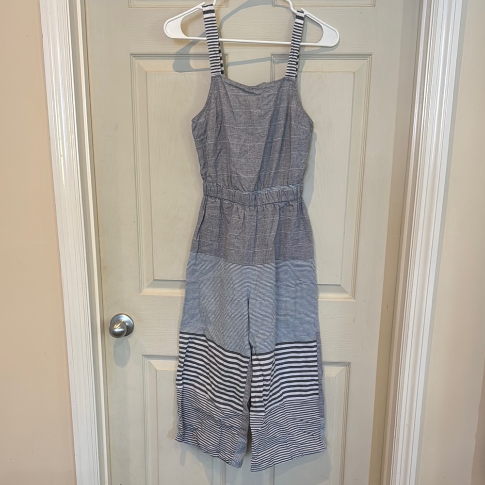 Striped Navy Jumpsuit